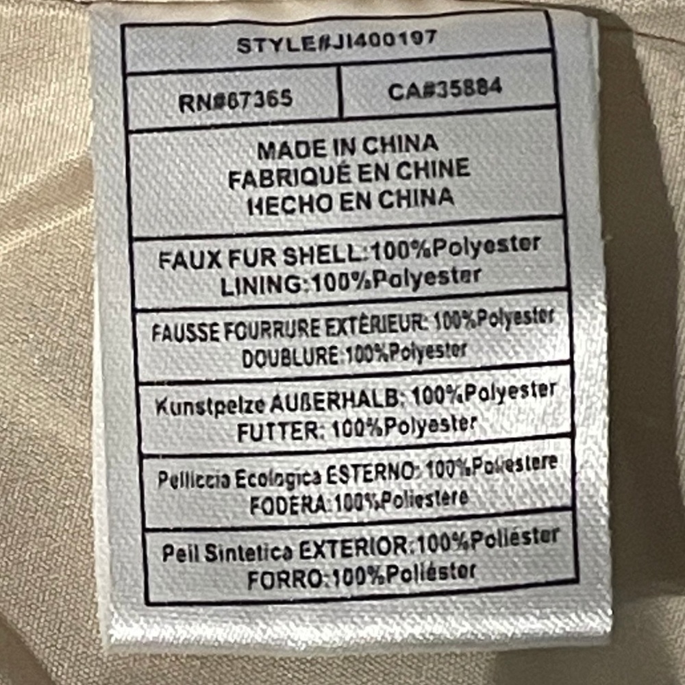 NWT JACK BY BB DAKOTA Women's Oatmeal Faux Fur Shawl Coat XS Extremely Soft - Picture 10 of 11